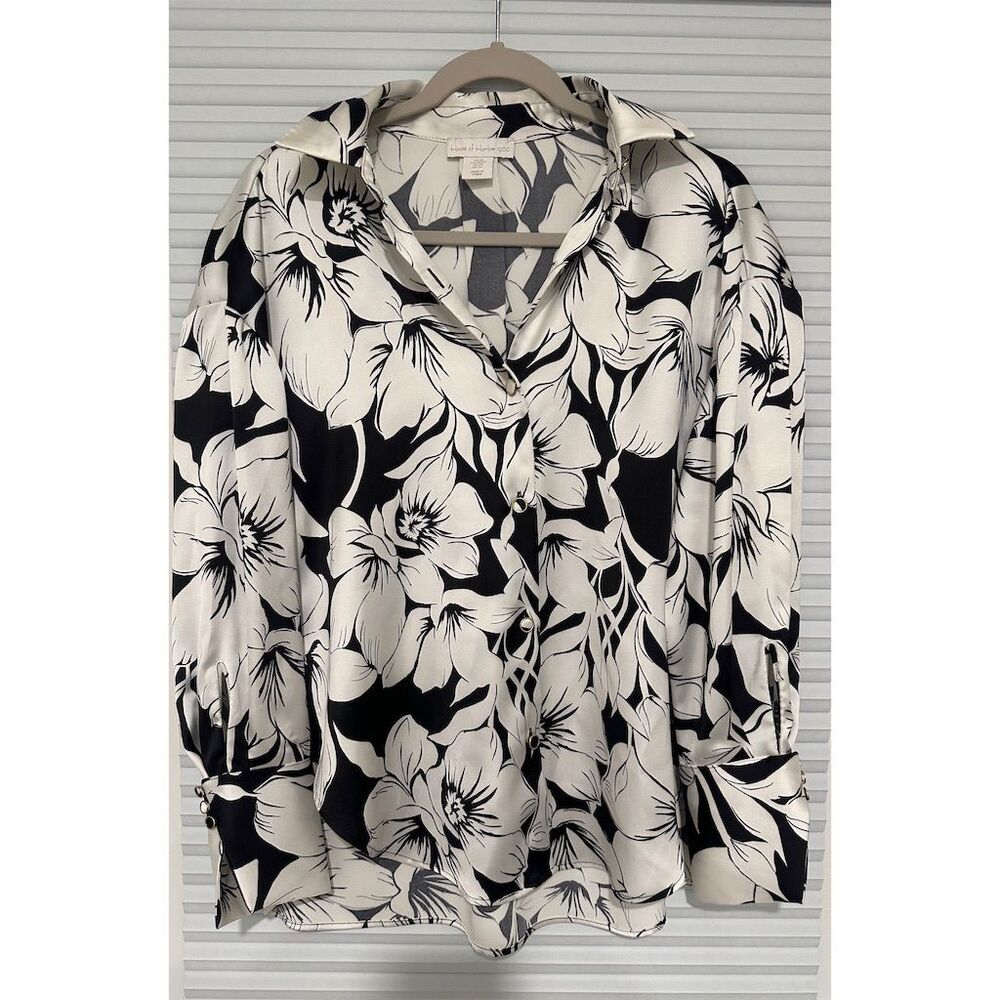 House of Harlow 1960 Women's XS Floral Button-Down Blouse Multicolor
